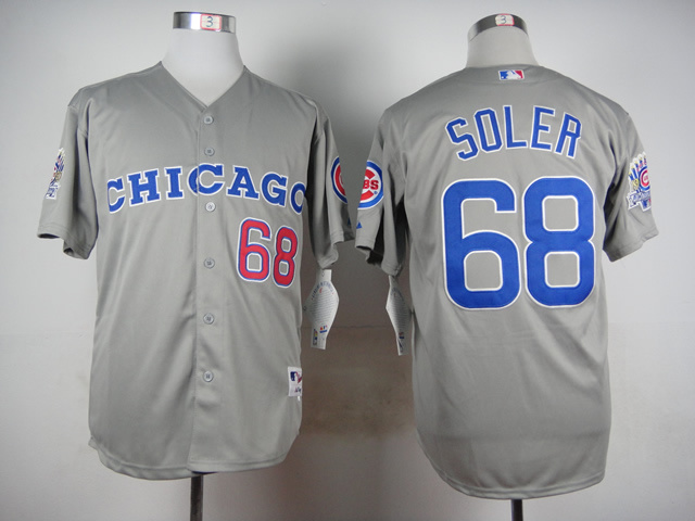 Men Chicago Cubs #68 Soler Grey MLB Jerseys->chicago cubs->MLB Jersey